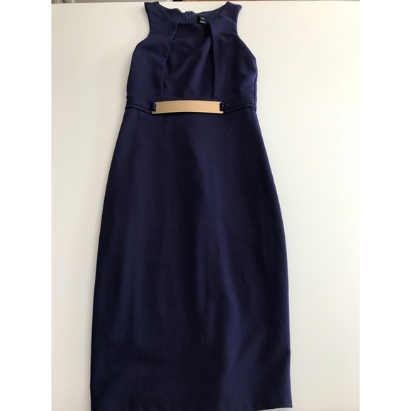 Navy Pencil Dress - Picture 3 of 6